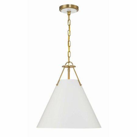 CRYSTORAMA Xavier 3 Light Vibrant Gold Pendant XAV-B8305-VG